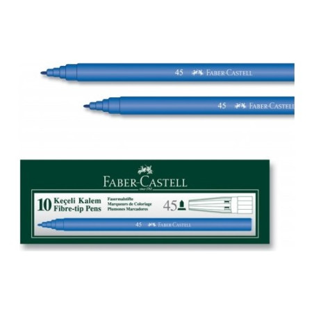 Faber-Castell 45 Keçeli Kalem  Mavi  Tekli