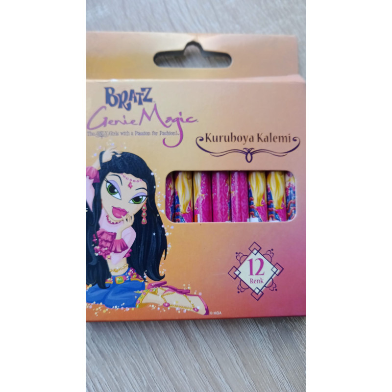 Bratz 12 li Kuru Boya Kalemi kısa boy