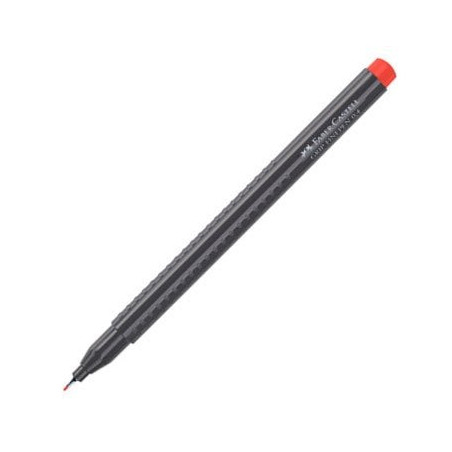 Faber-Castell Grip Finepen 0.4 mm Kırmızı  İnce Uç Keçeli Yazı ve Çizim Kalemi