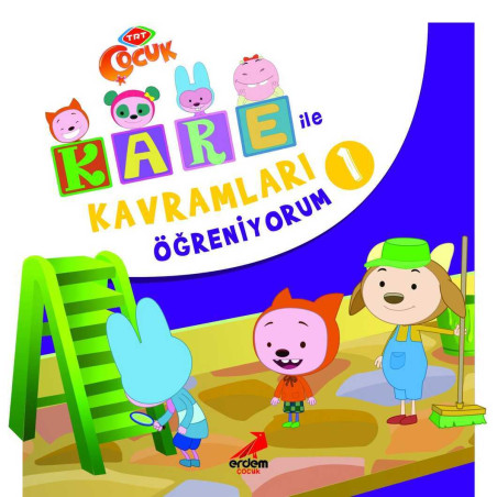 Kare ile Kavramları Öğreniyorum 1  Eğitici ve Etkinlikli Kavram Kitabı