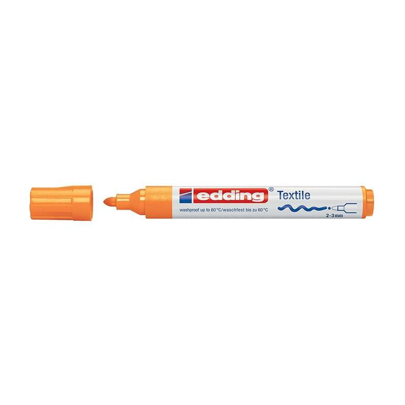 Edding 4500 Neon Turuncu Tekstil Kalemi - Parlak ve Çarpıcı Tasarımlar